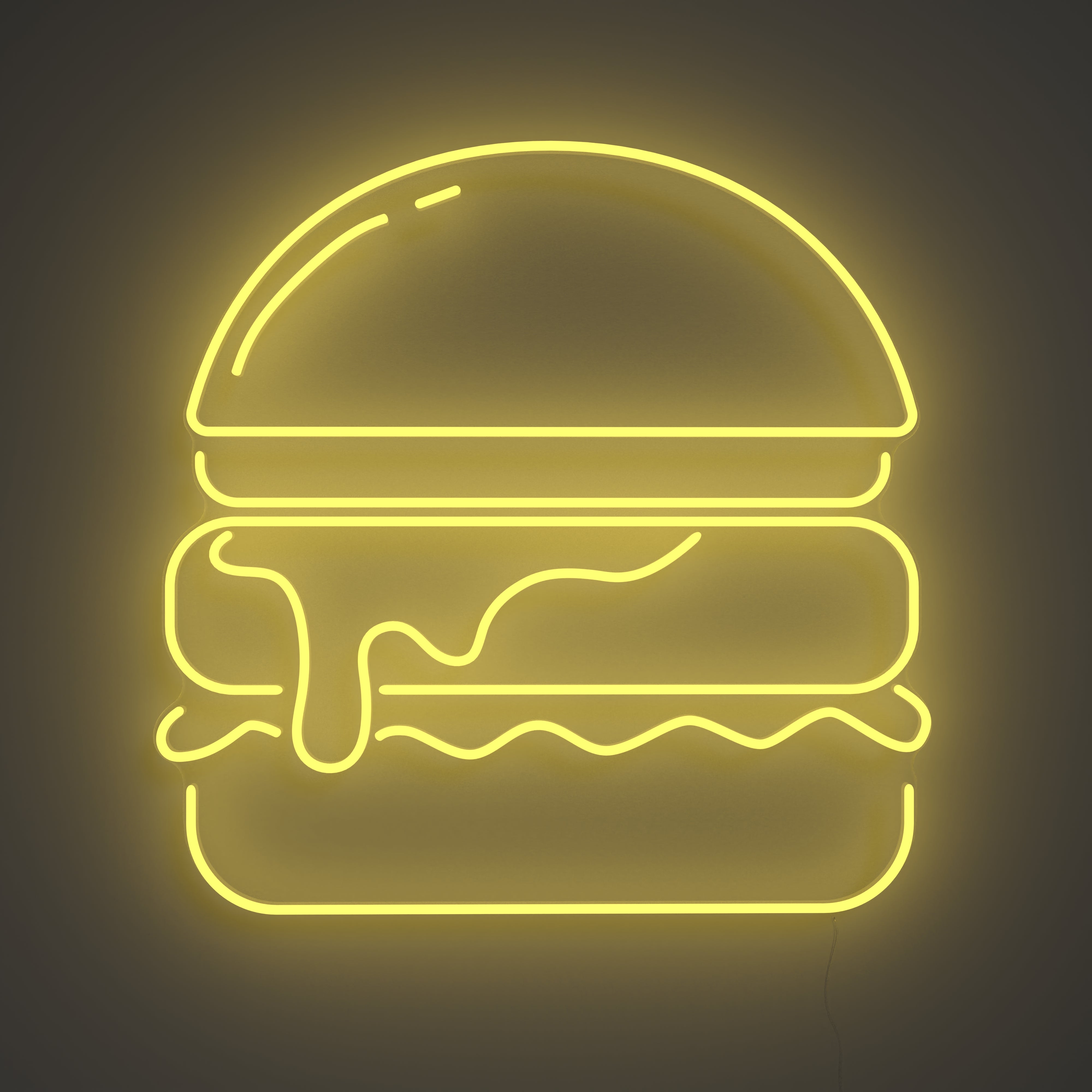 Gold Burger, Zeichen aus Neon-LEDs